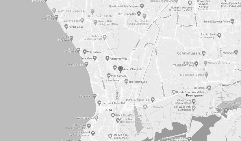 anari villas kuta map
